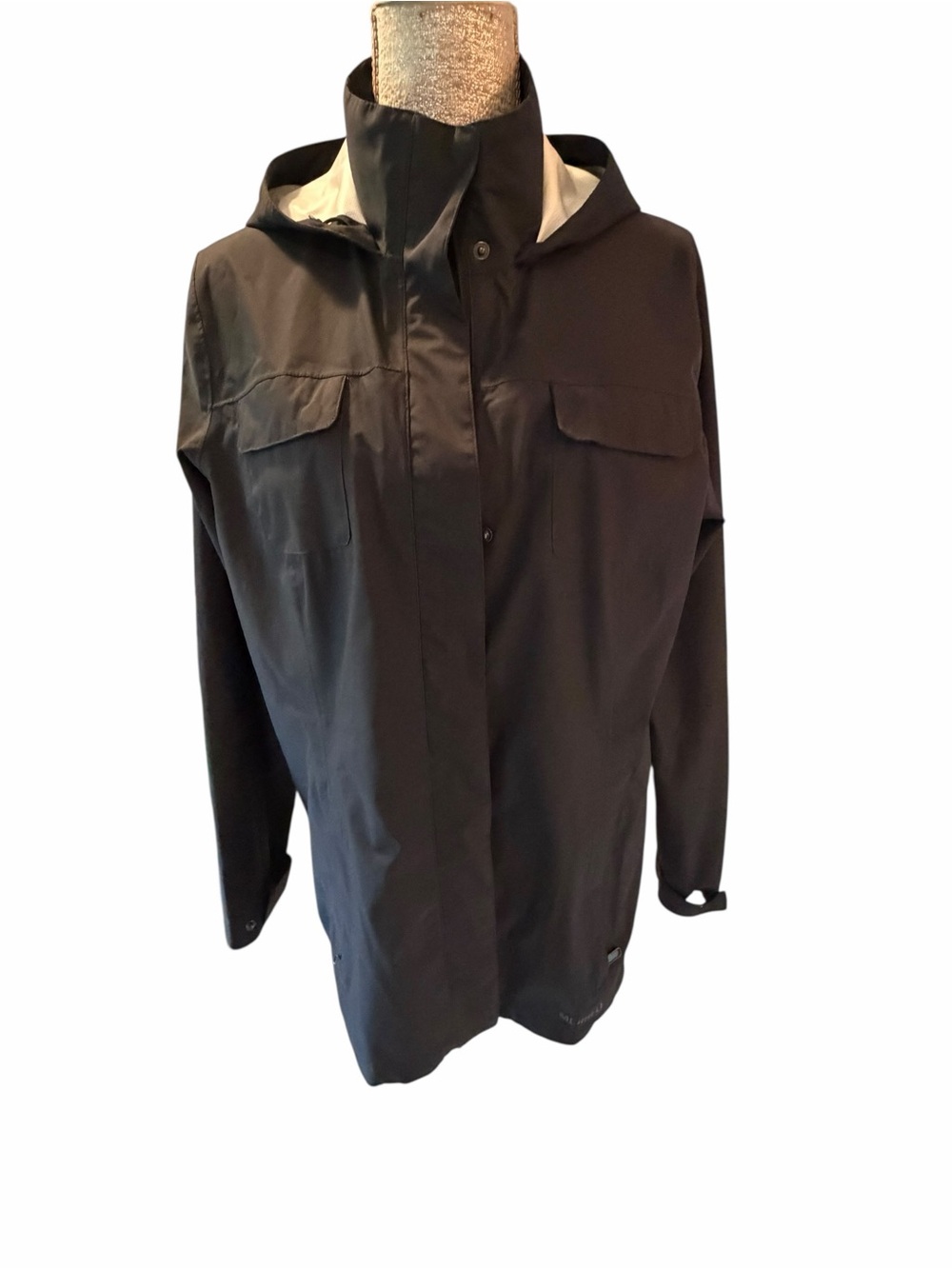 Merrell Black Hooded Raincoat with Contrast Lining Fully Waterproof
